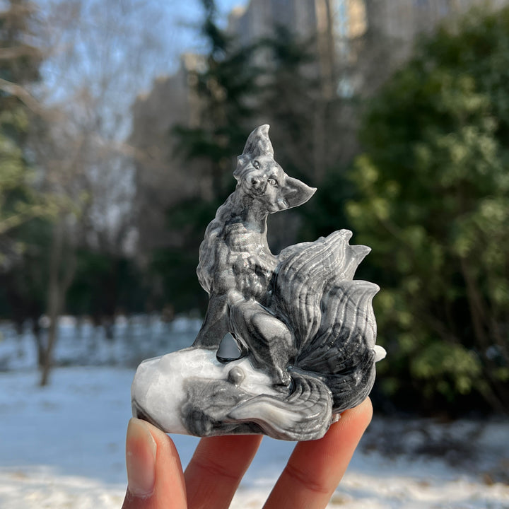 Soleil et Lune en Obsidienne Dorée/Argentée