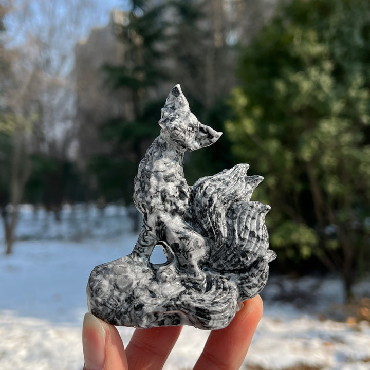 Soleil et Lune en Obsidienne Dorée/Argentée