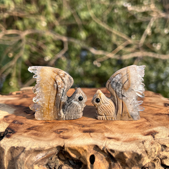 Amas de quartz clair Écureuil