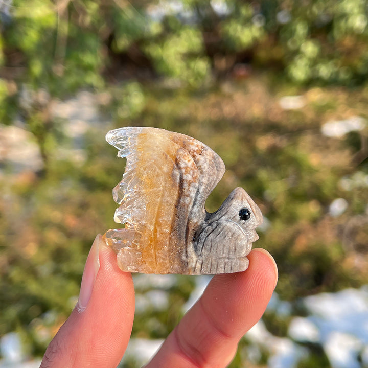 Amas de quartz clair Écureuil