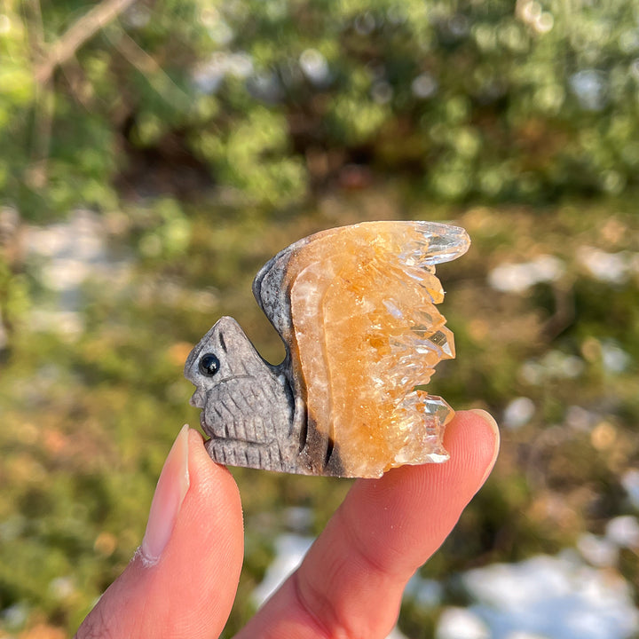 Amas de quartz clair Écureuil