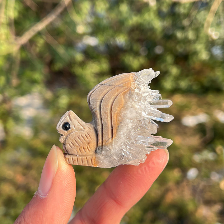 Amas de quartz clair Écureuil