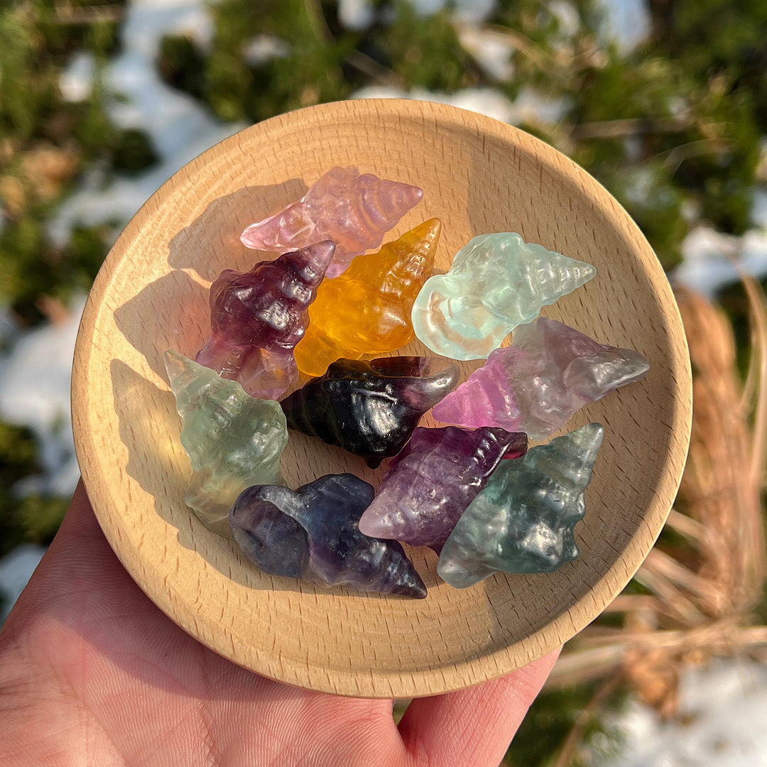 Natural Crystal Mini Conch Carving
