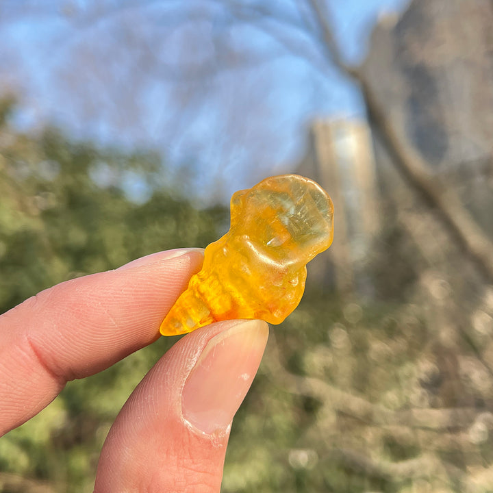Natural Crystal Mini Conch Carving
