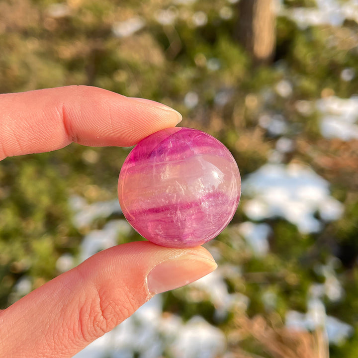 Natural Crystal Candy Fluorite Sphere