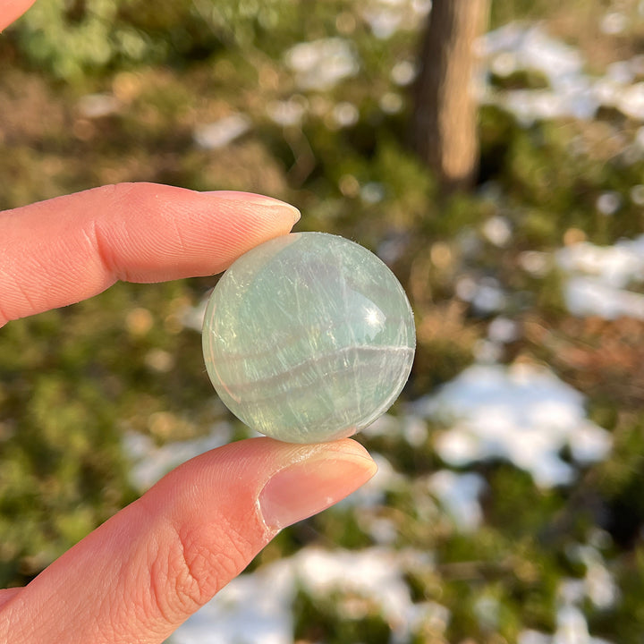 Natural Crystal Candy Fluorite Sphere