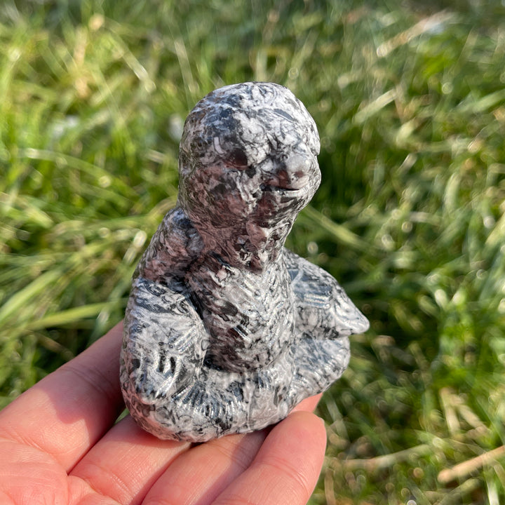 Natural Crystal Carving Meditating Sloth