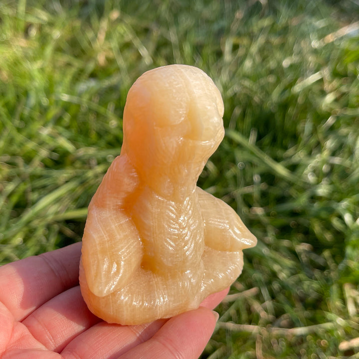 Natural Crystal Carving Meditating Sloth