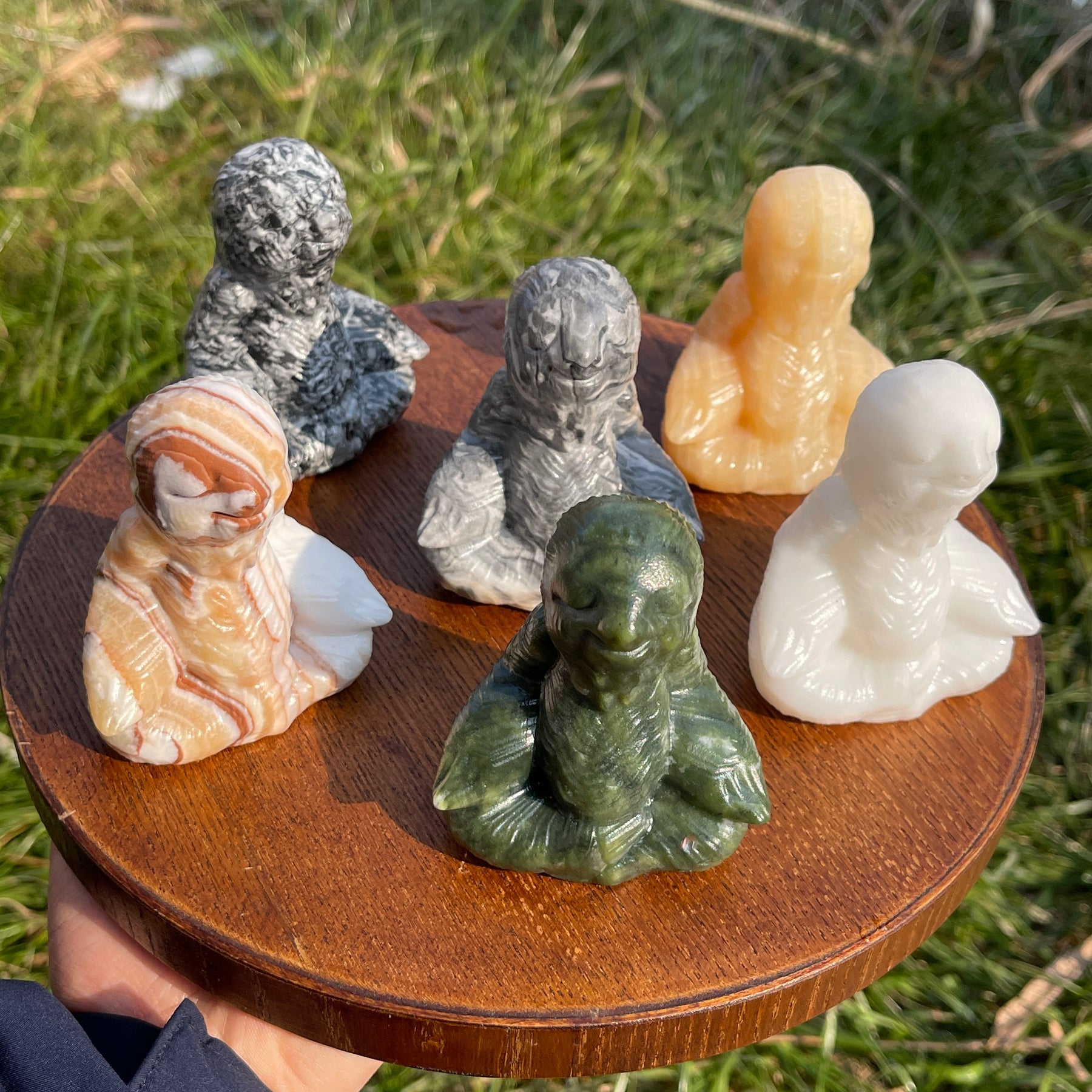 Natural Crystal Carving Meditating Sloth – KiKi Crystal