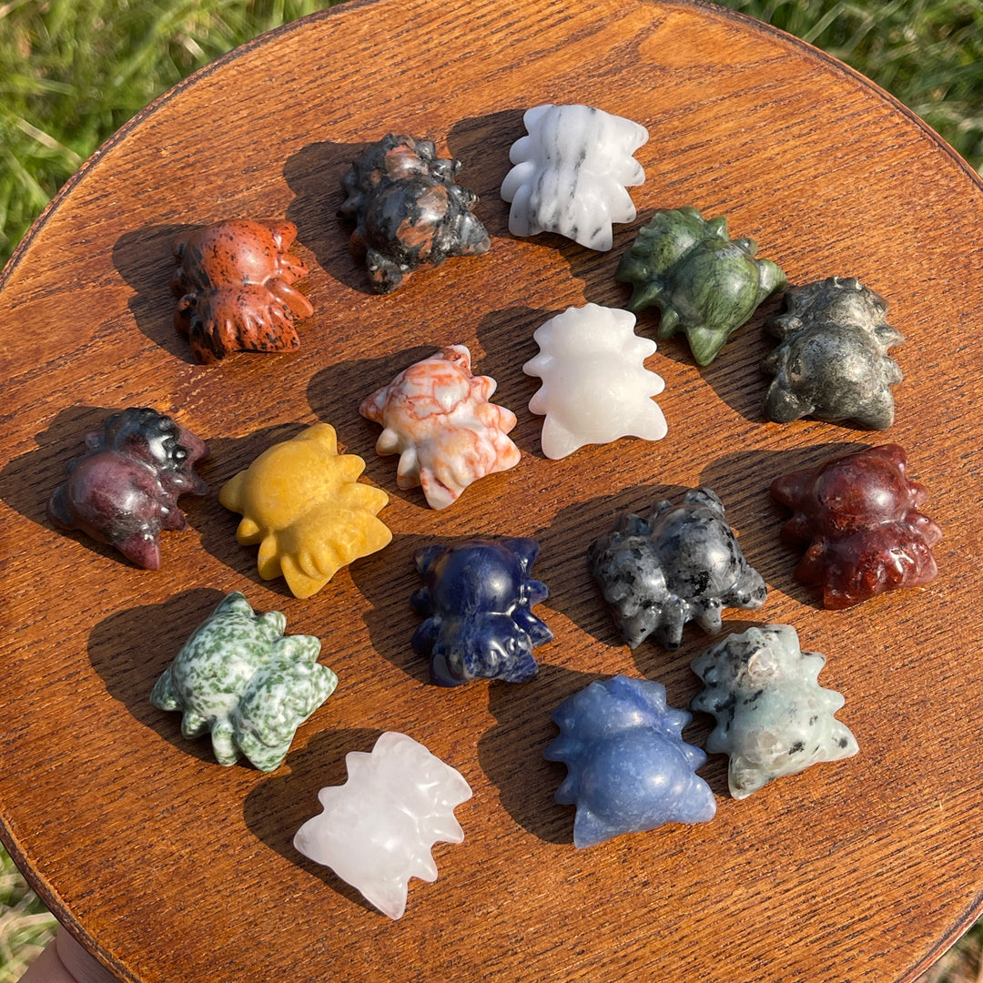 Natural Crystal Mini Spider Carving
