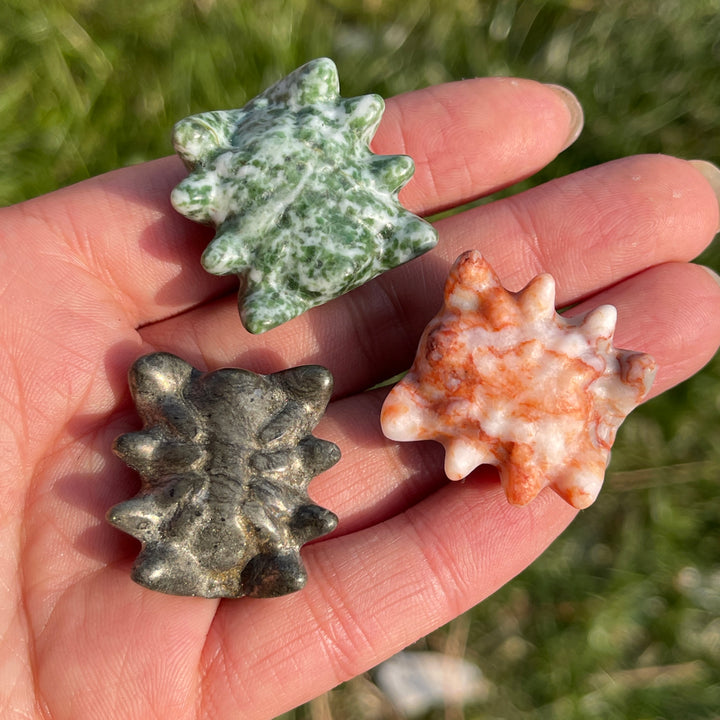 Natural Crystal Mini Spider Carving