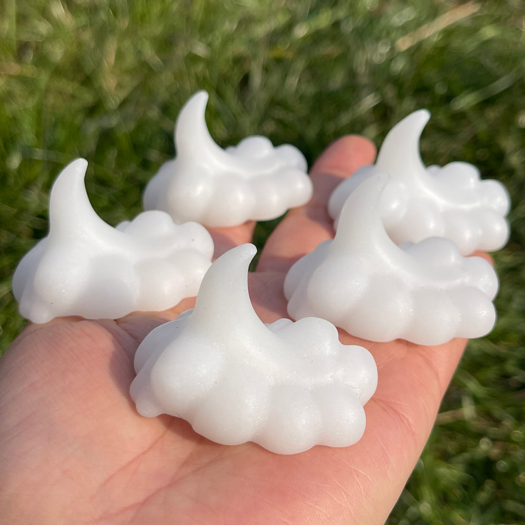 Natural Carving White Jade Weather-Themed Night