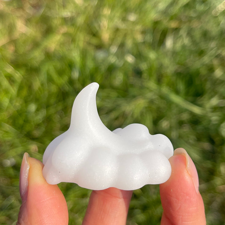 Natural Carving White Jade Weather-Themed Night