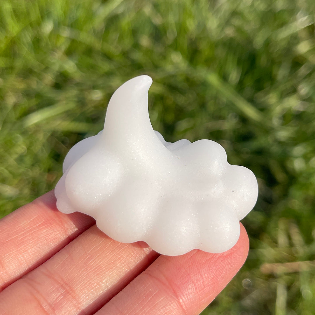 Natural Carving White Jade Weather-Themed Night