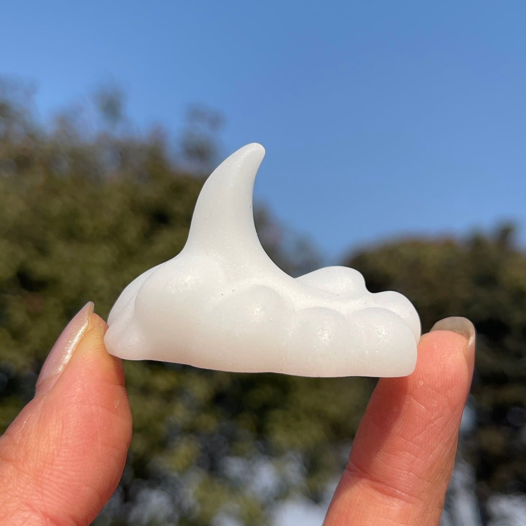 Natural Carving White Jade Weather-Themed Night