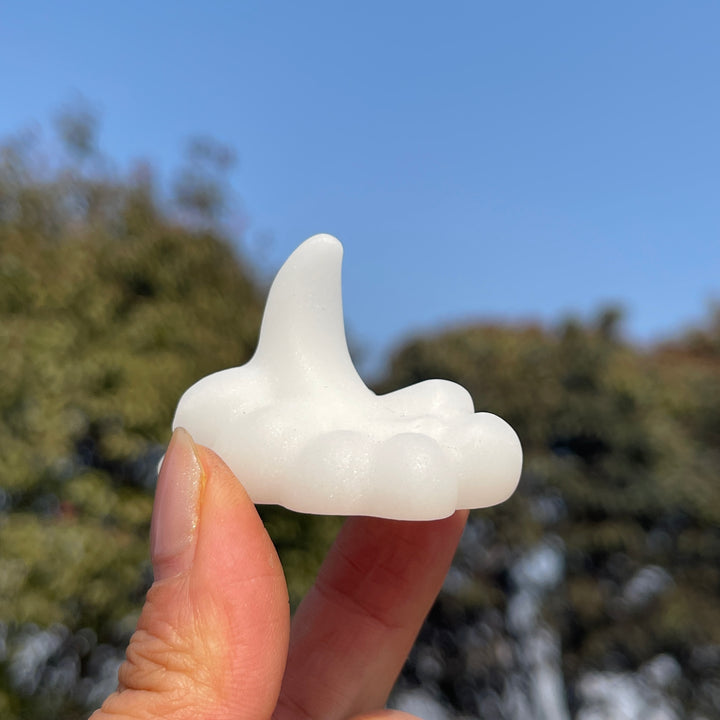 Natural Carving White Jade Weather-Themed Night