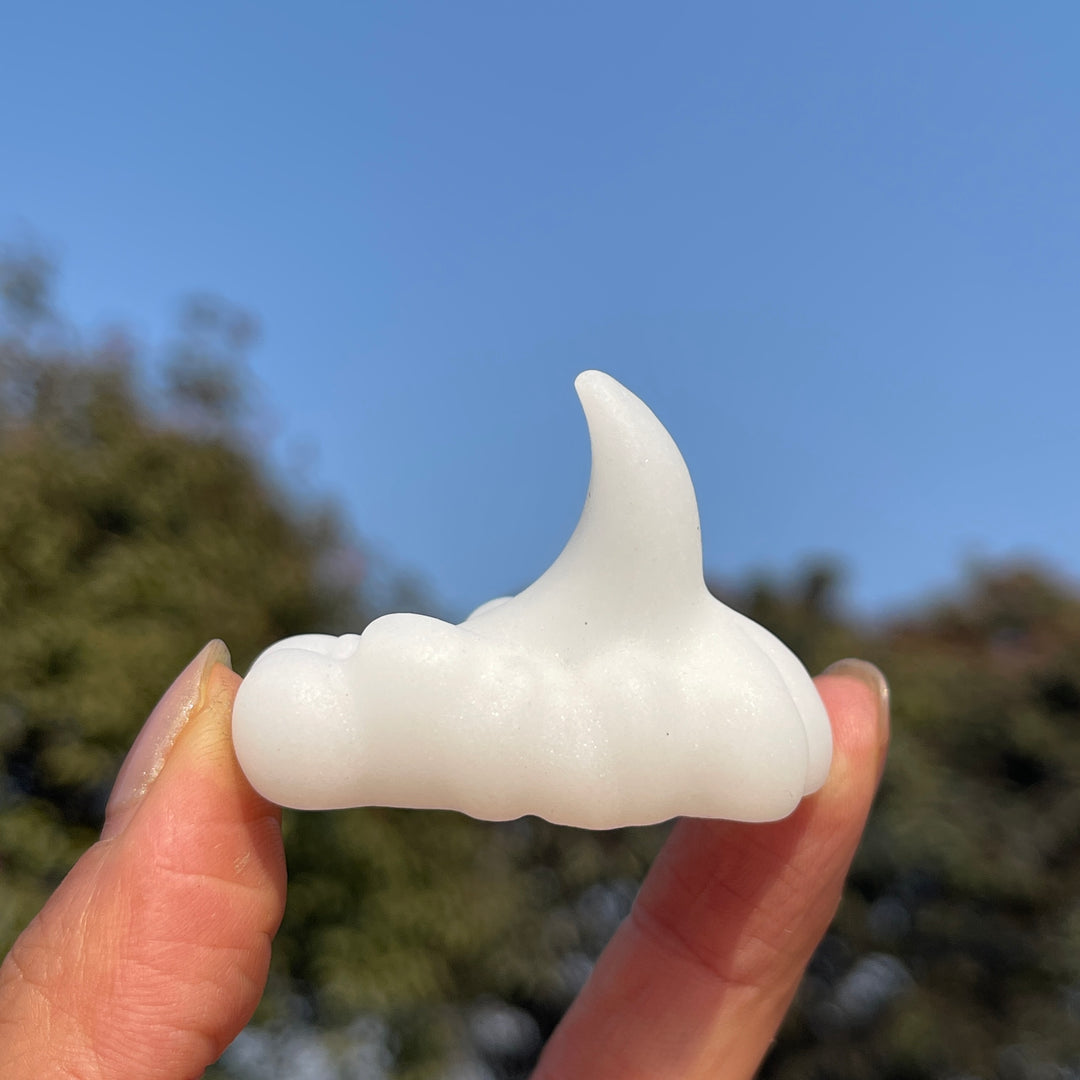 Natural Carving White Jade Weather-Themed Night