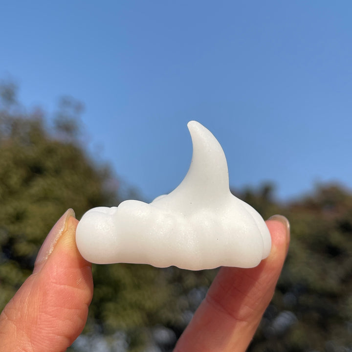 Natural Carving White Jade Weather-Themed Night