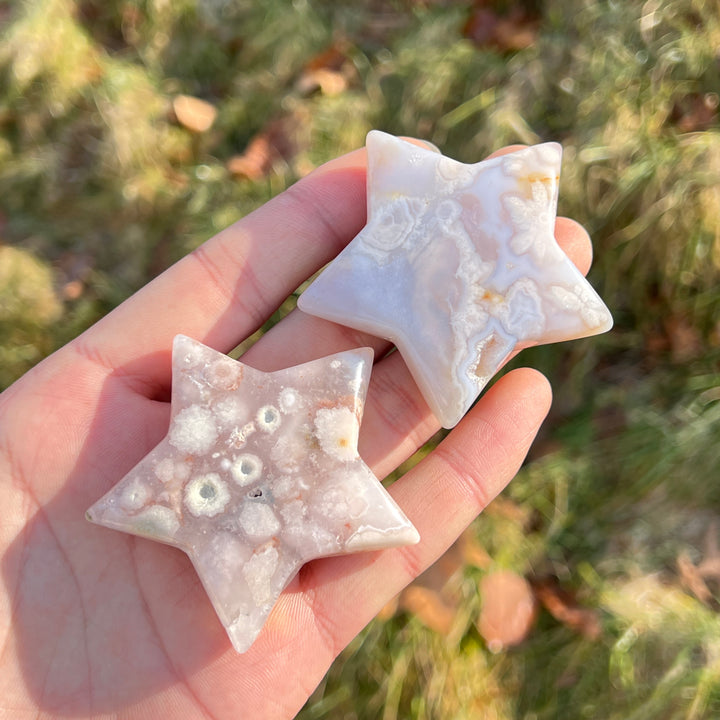 Imperfect,Natural Crystal Flower Agate Star