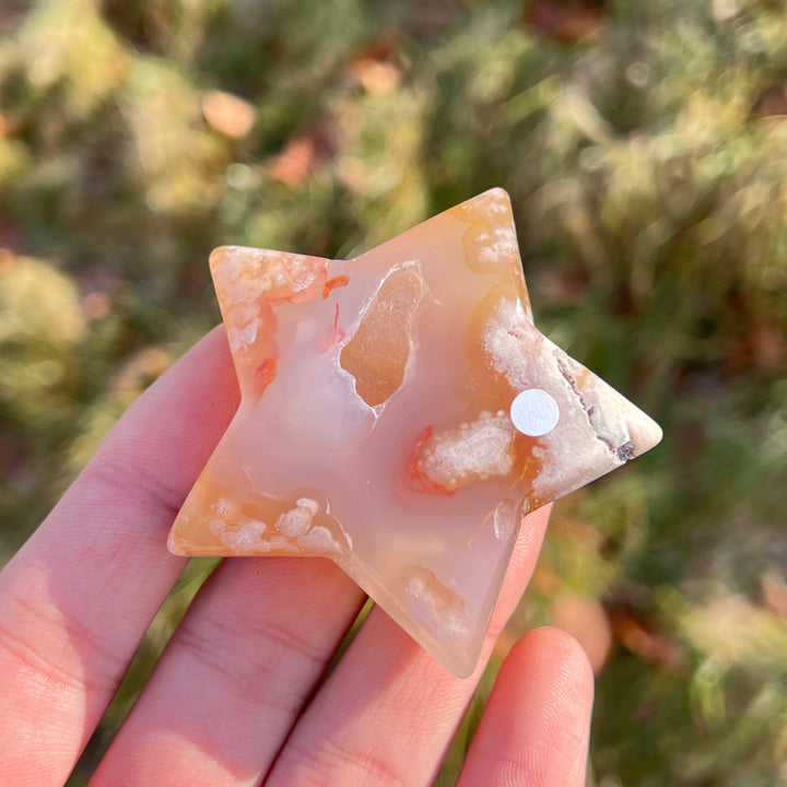 Imperfect,Natural Crystal Flower Agate Star