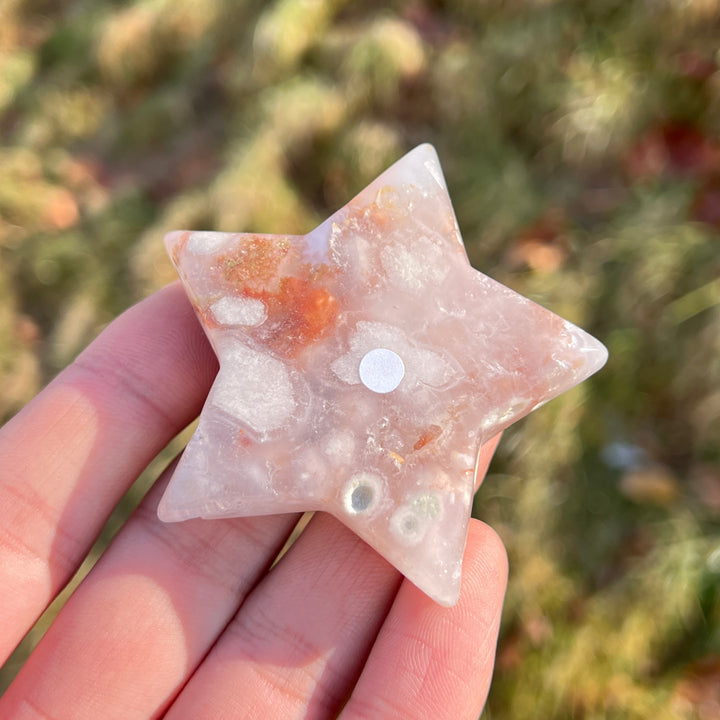 Imperfect,Natural Crystal Flower Agate Star