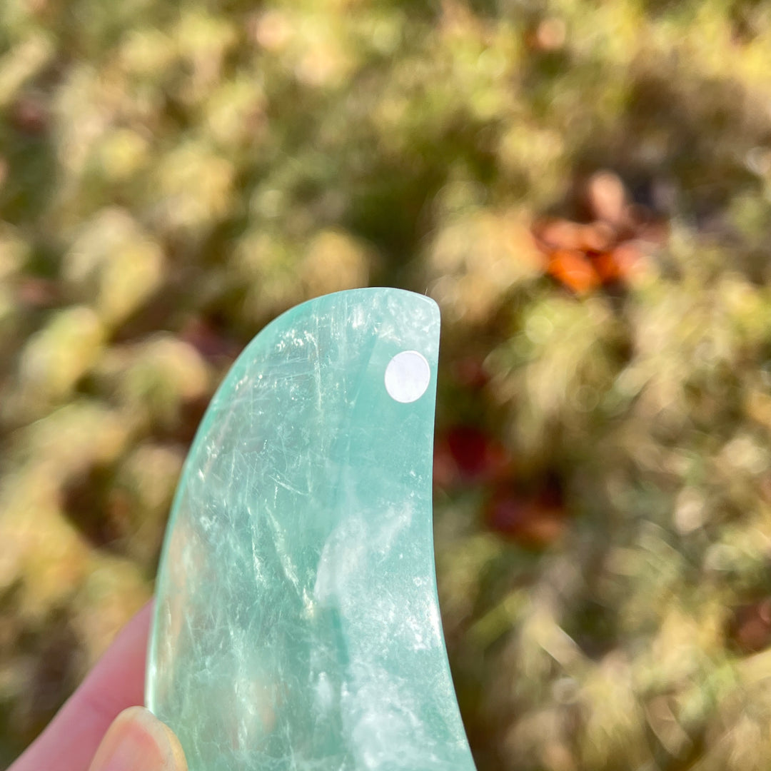 Imperfect,Natural Green Fluorite Moon