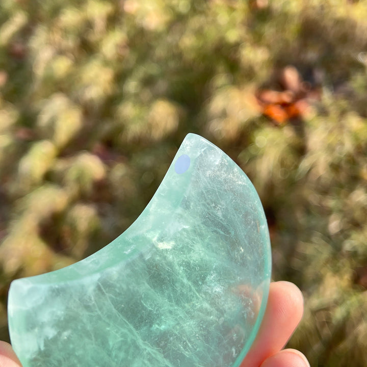 Imperfect,Natural Green Fluorite Moon