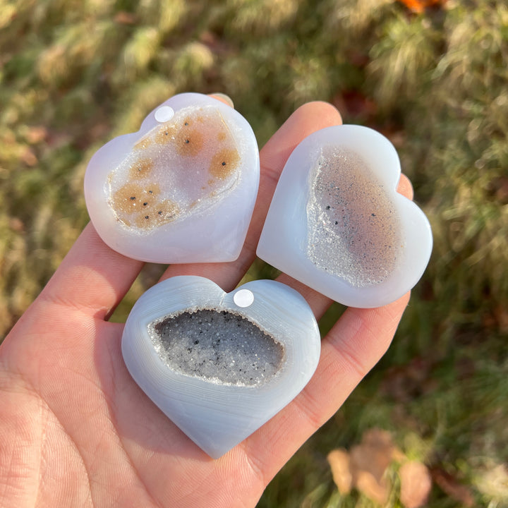 Imperfect,Natural Agate Geode Heart