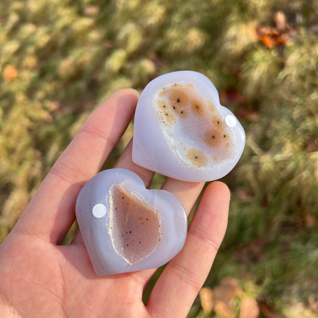 Imperfect,Natural Agate Geode Heart
