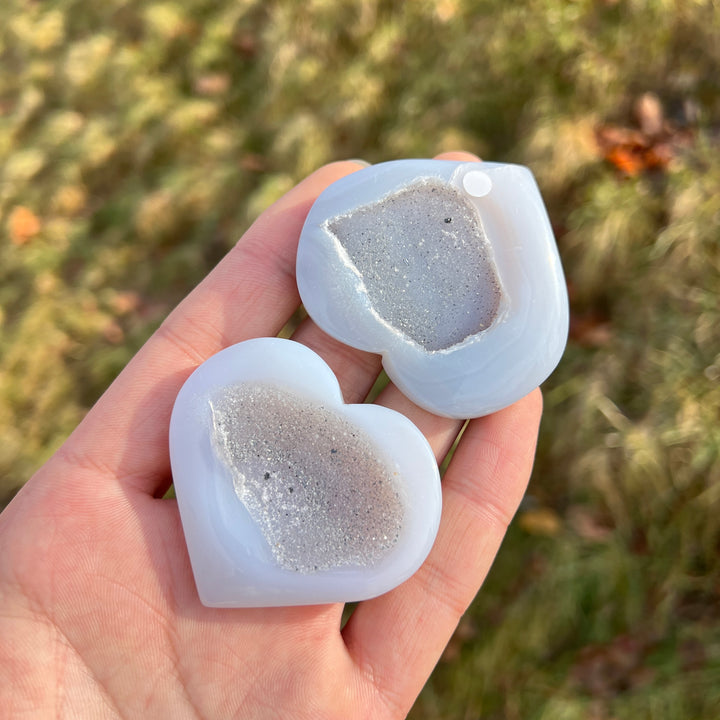 Imperfect,Natural Agate Geode Heart