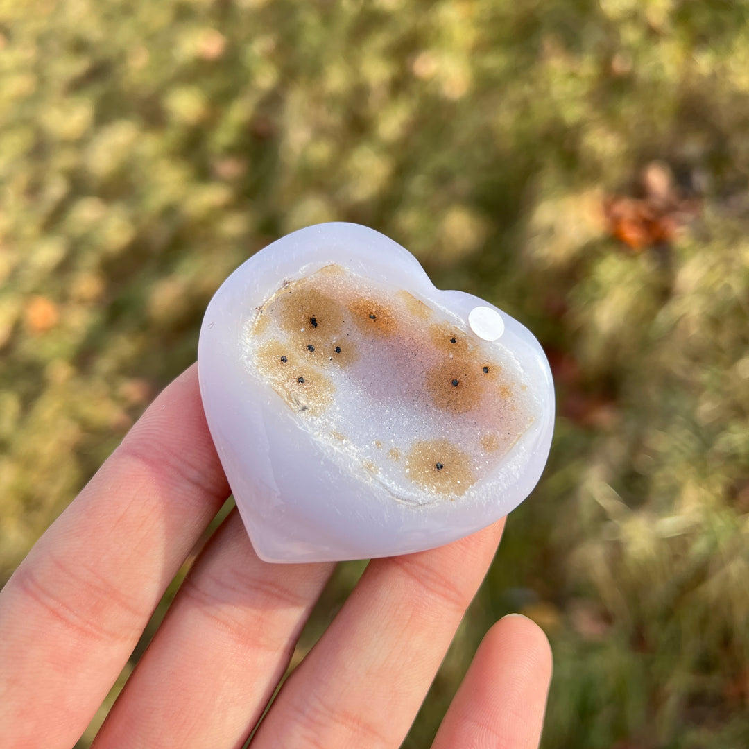 Imperfect,Natural Agate Geode Heart