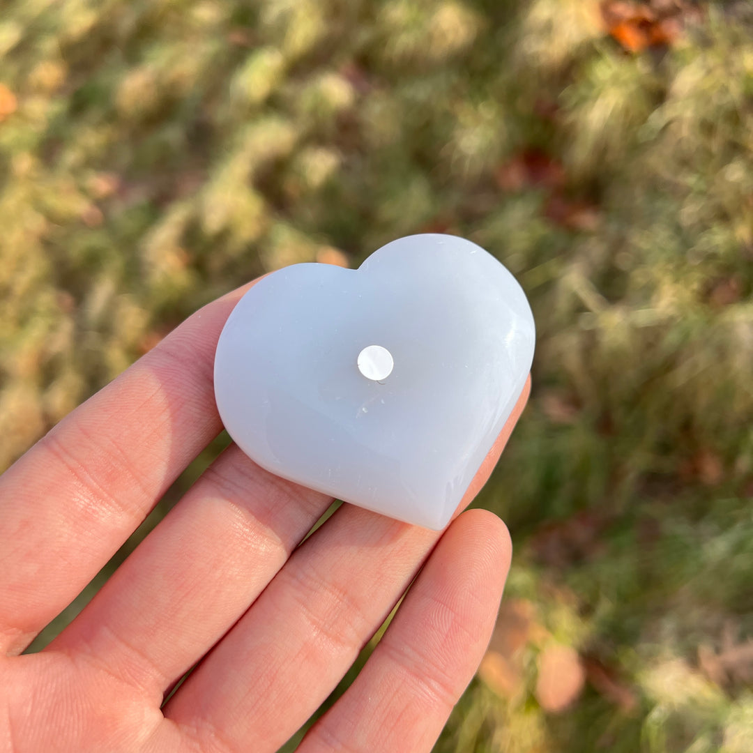 Imperfect,Natural Agate Geode Heart