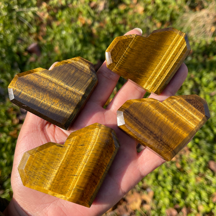Natural Crystal Tiger Eye Heart