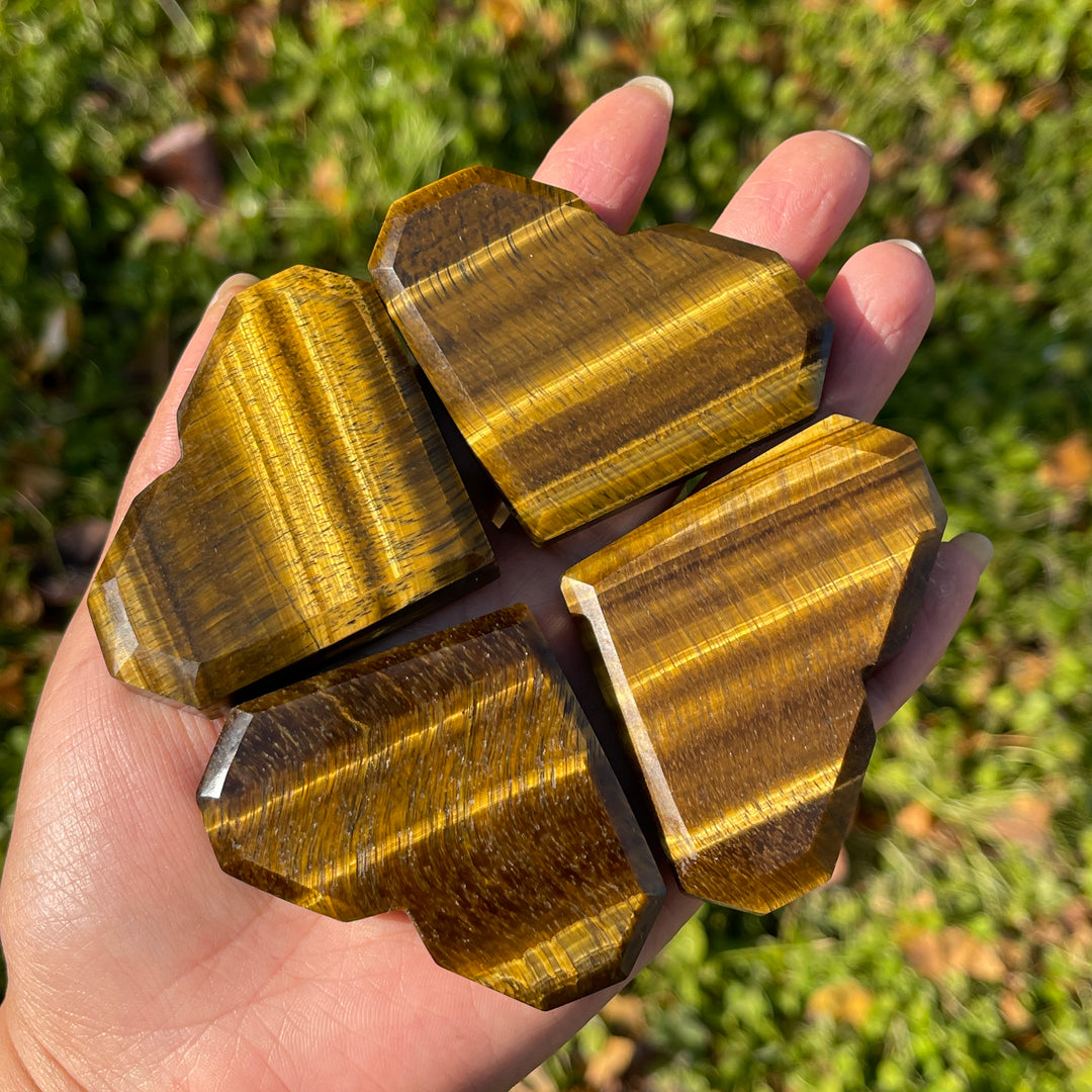 Natural Crystal Tiger Eye Heart