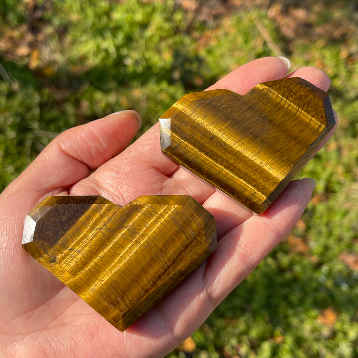 Natural Crystal Tiger Eye Heart