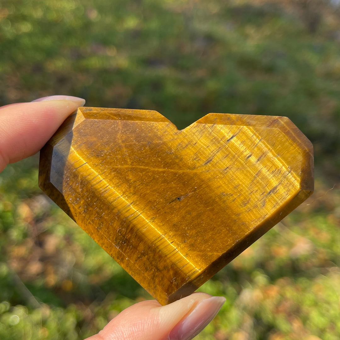 Natural Crystal Tiger Eye Heart