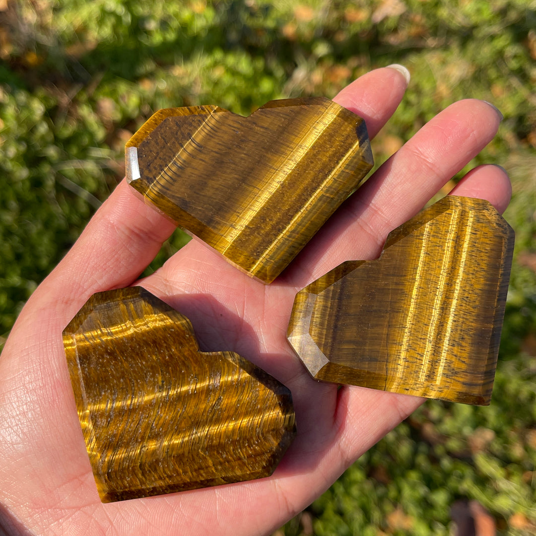 Natural Crystal Tiger Eye Heart