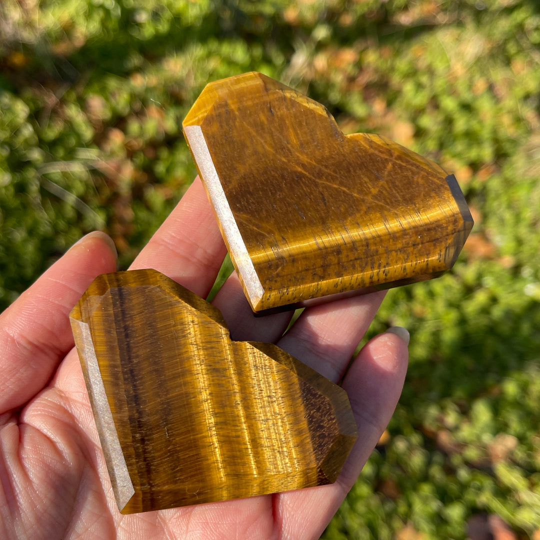 Natural Crystal Tiger Eye Heart