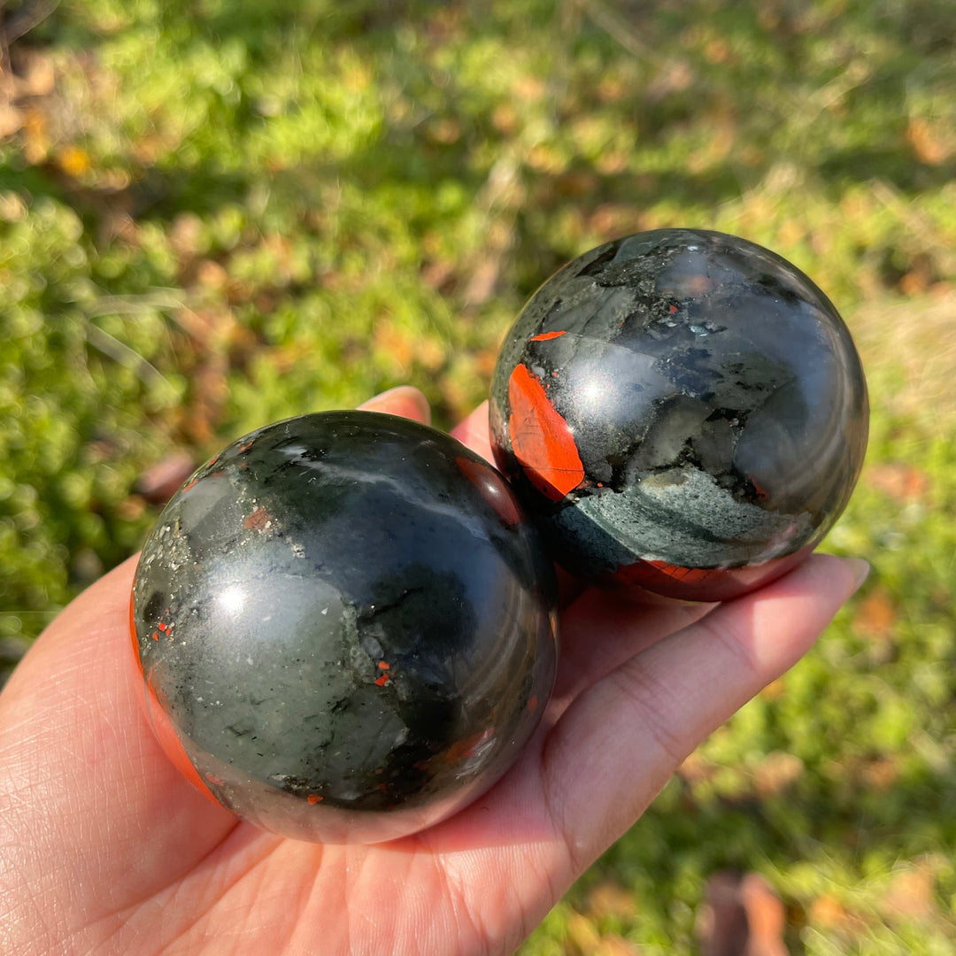 Natural Crystal African Bloodstone Sphere
