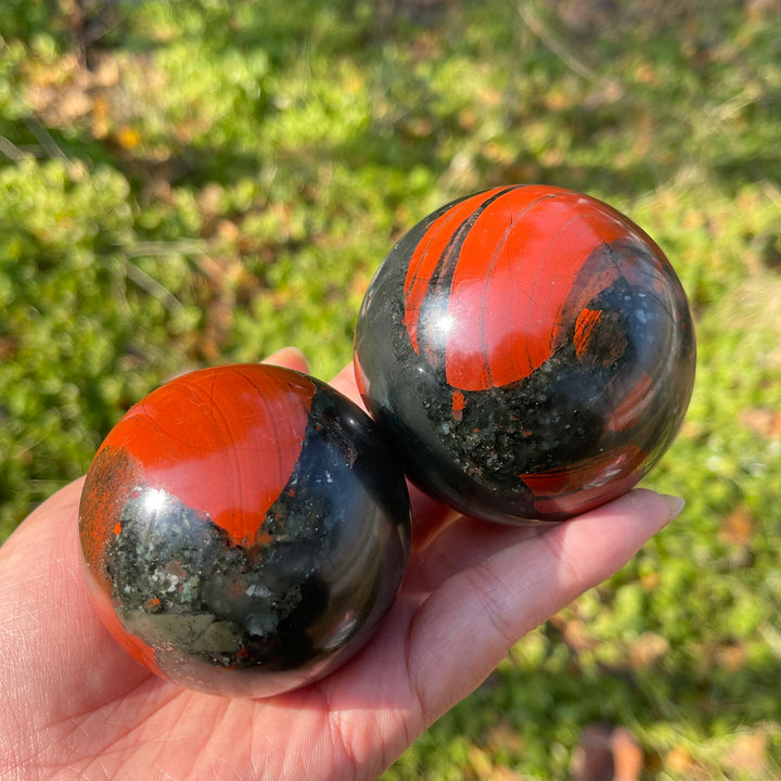 Natural Crystal African Bloodstone Sphere