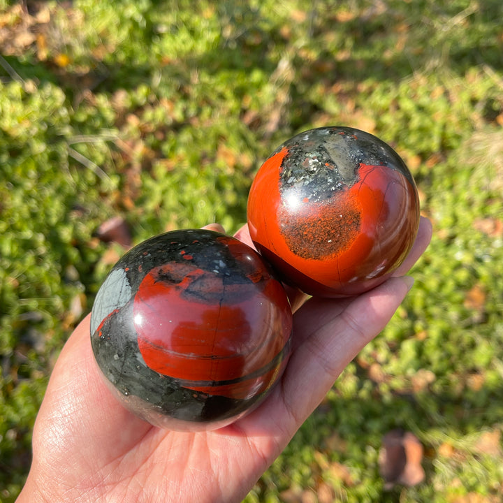 Natural Crystal African Bloodstone Sphere