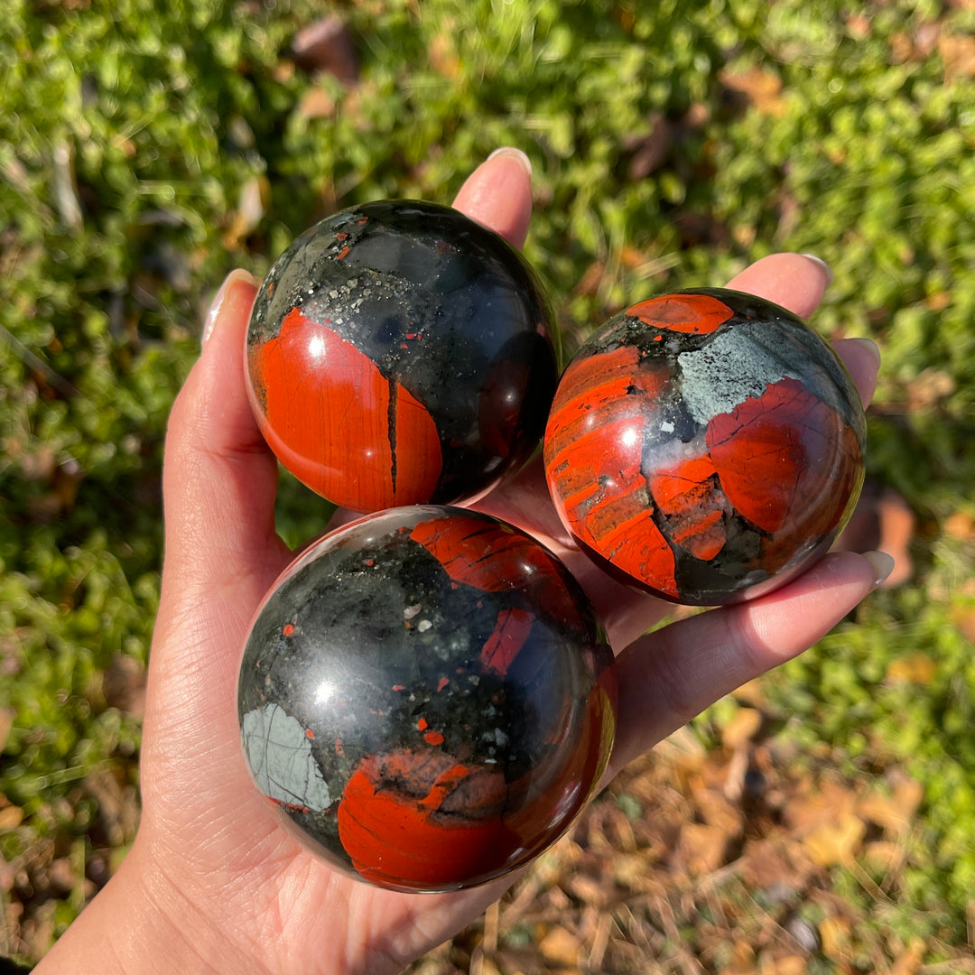 Natural Crystal African Bloodstone Sphere