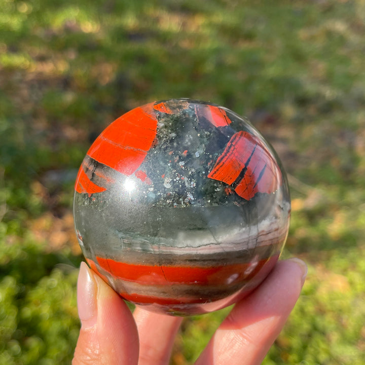 Natural Crystal African Bloodstone Sphere