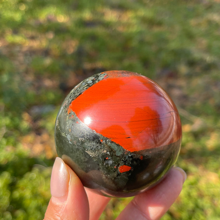 Natural Crystal African Bloodstone Sphere