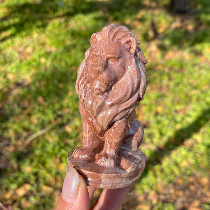 Natural Crystal Carving Seated Lion