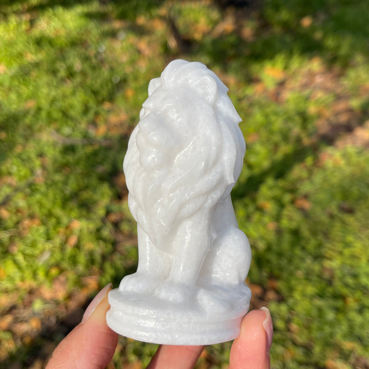 Natural Crystal Carving Seated Lion