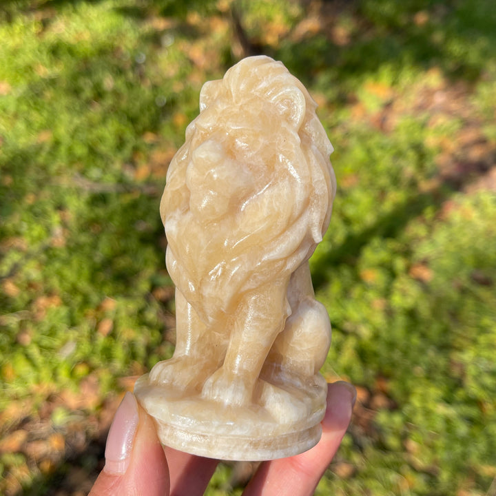 Natural Crystal Carving Seated Lion