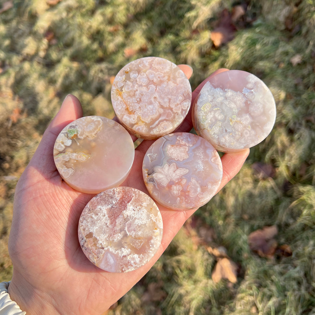 Natural Flower Agate Bracelet Core