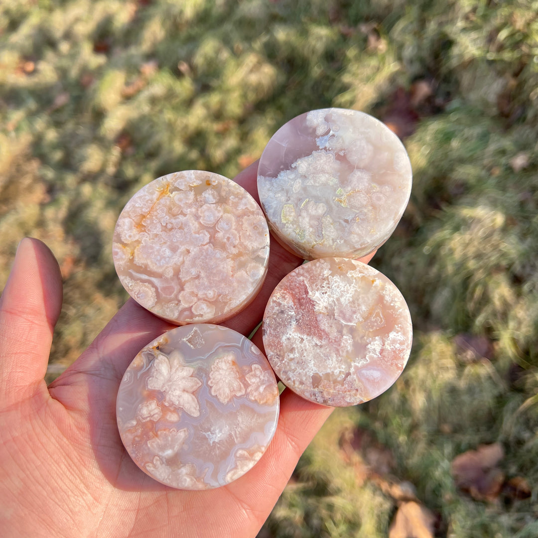 Natural Flower Agate Bracelet Core