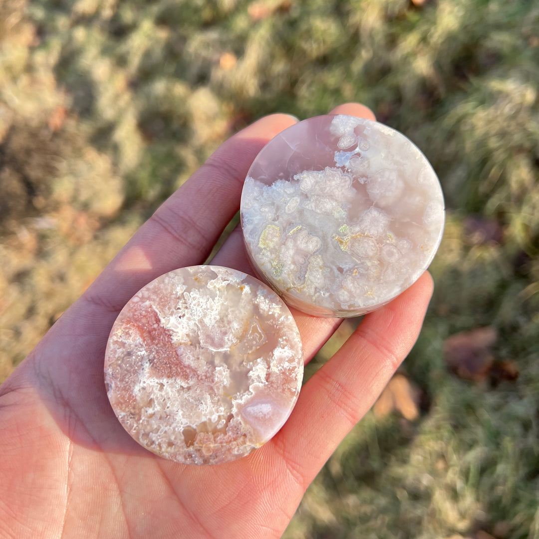 Natural Flower Agate Bracelet Core